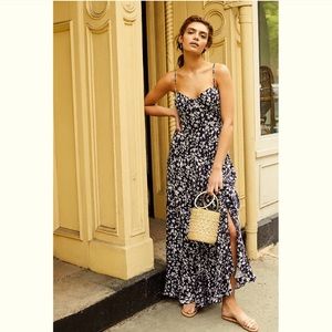 Free people floral bustier maxi dress